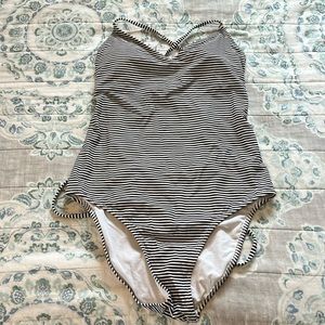 Aerie Medium Striped One Piece Swimsuit